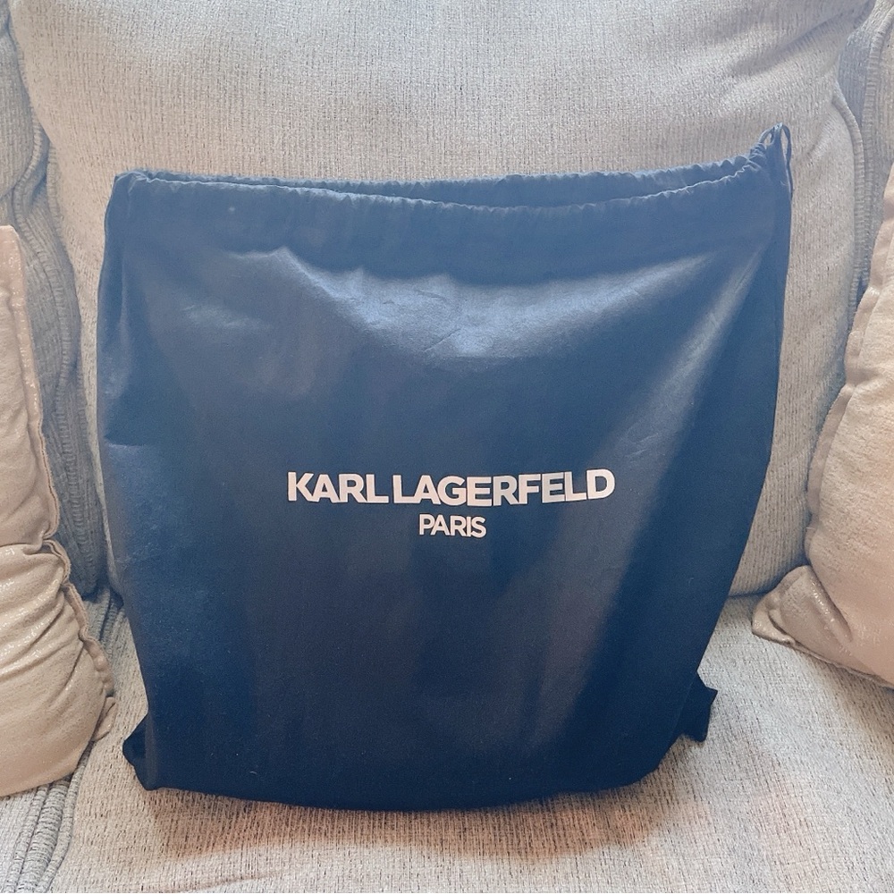 Karl Lagerfeld Black Quilted Chain Shoulder Bag - Picture 11 of 11